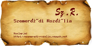 Szemerédi Rozália névjegykártya