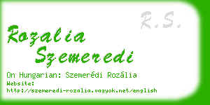 rozalia szemeredi business card